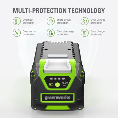 Greenworks 40V 5.0Ah Lithium-Ion Battery w/ Charger