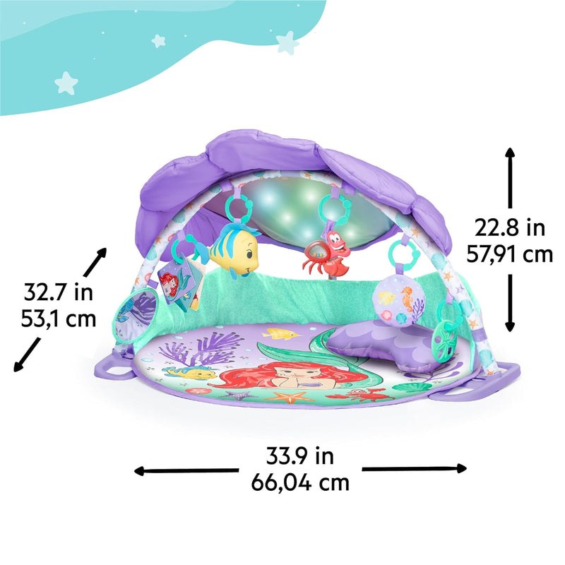 Disney Baby The Little Mermaid Activity Gym with Tummy Time Pillow