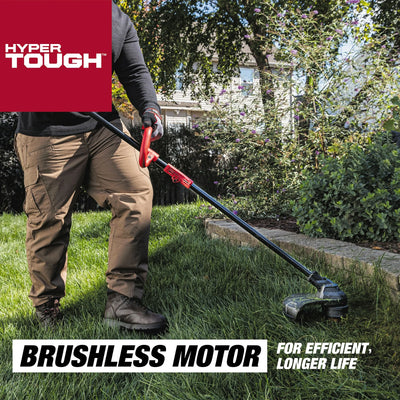 Hyper Tough 20V 13" Brushless String Trimmer with Rapid Reload Trimmer Head