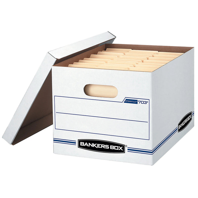 Bankers Box Standard-Duty Storage Boxes With Lift-Off Lids, Letter/Legal Size, 10" x 12" x 15", Case Of 20