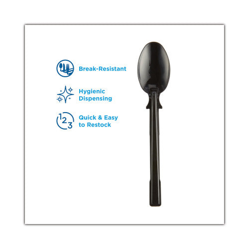 Dixie Ultra SmartStock Series T Polypropylene Plastic Black Teaspoon Refill