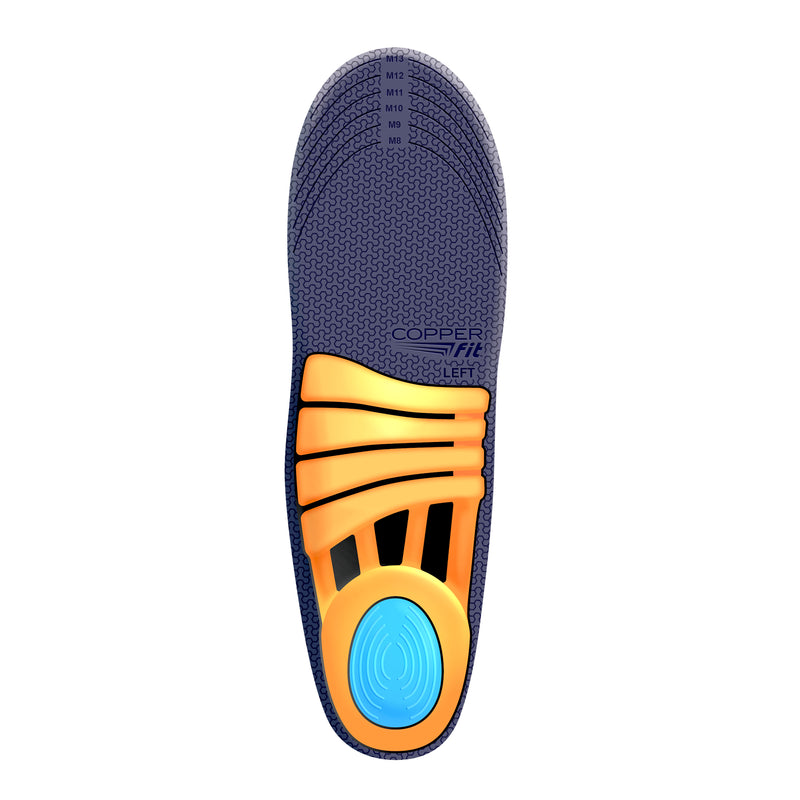 Copper Fit® Work Gear Arch Relief Orthotic Insoles, One Size Fits Most