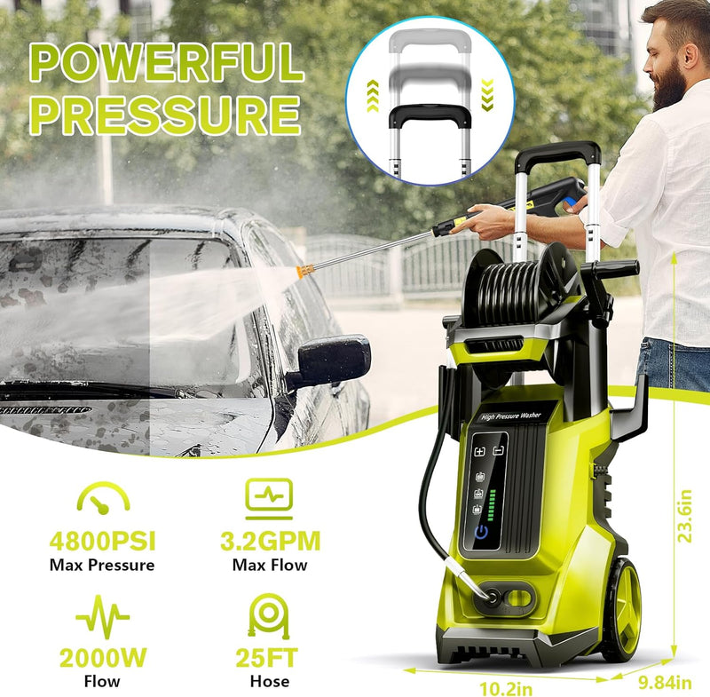 Electric Pressure Washer 4800 PSI Max 3.2 GPM Power Washer