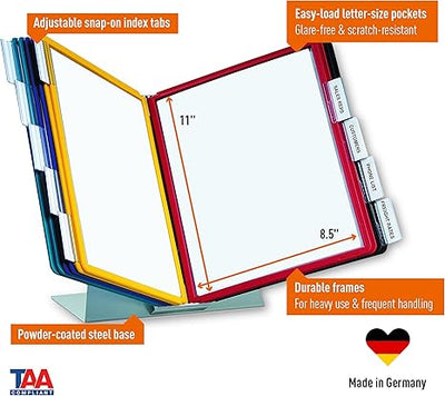 DURABLE Metal Base; Polypropylene Panel Desktop Reference System