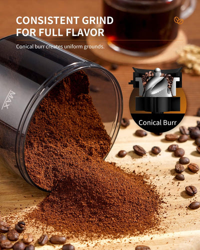 35 Grind Settings Cups Electric Conical Burr Coffee Grinder for