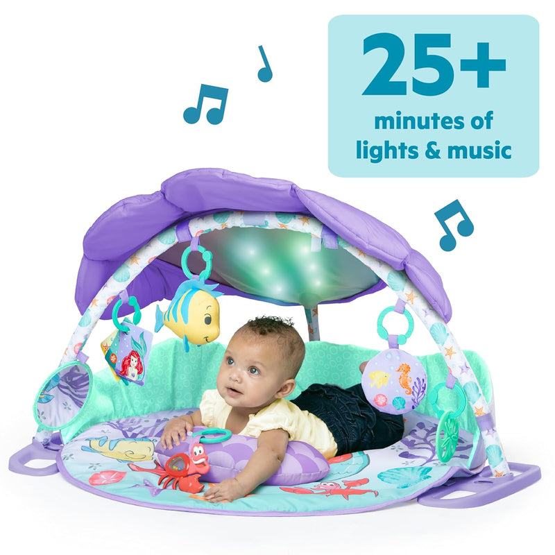 Disney Baby The Little Mermaid Activity Gym with Tummy Time Pillow