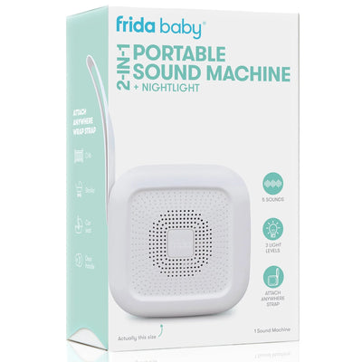 Frida Baby 2 in 1 Portable Sound Machine and Night Light with Strap, White Noise.