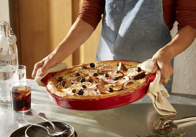 Emile Henry 12" Deep Dish Pizza Pan | Burgundy