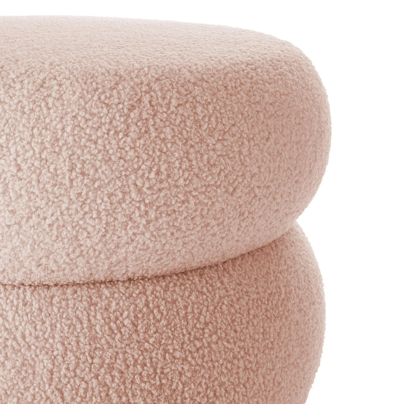 Mainstays Boucle Cloud Storage Ottoman, Blush