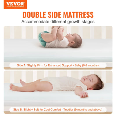 VEVOR  3“ Two-sided Portable Crib Mattress