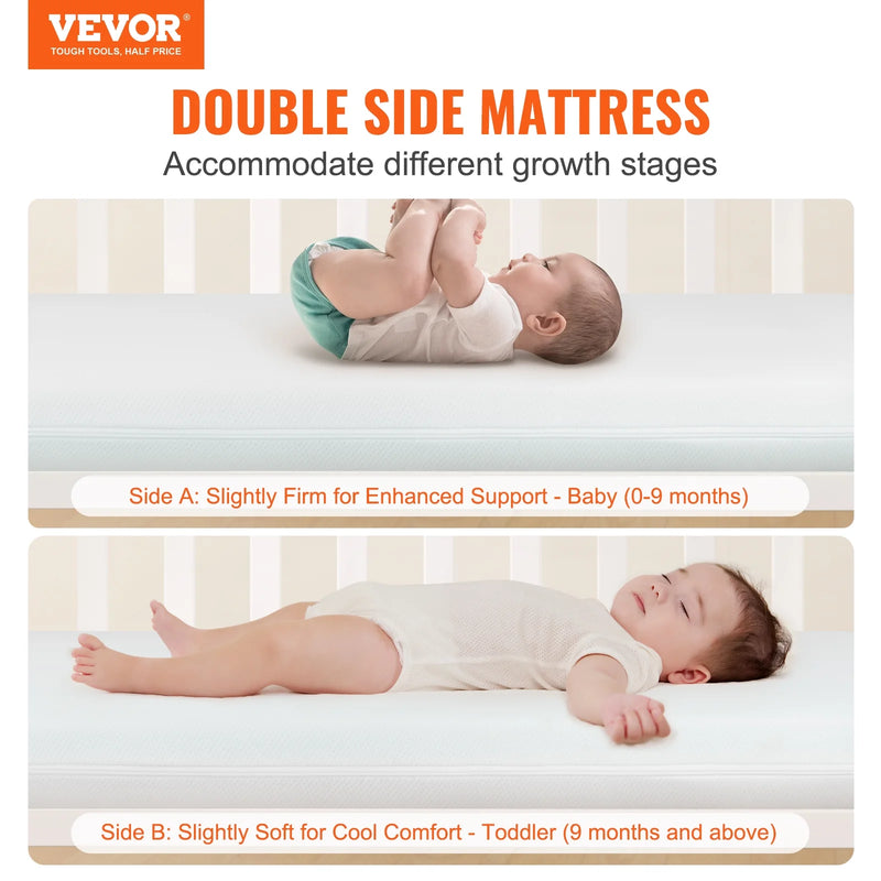 VEVOR  3“ Two-sided Portable Crib Mattress