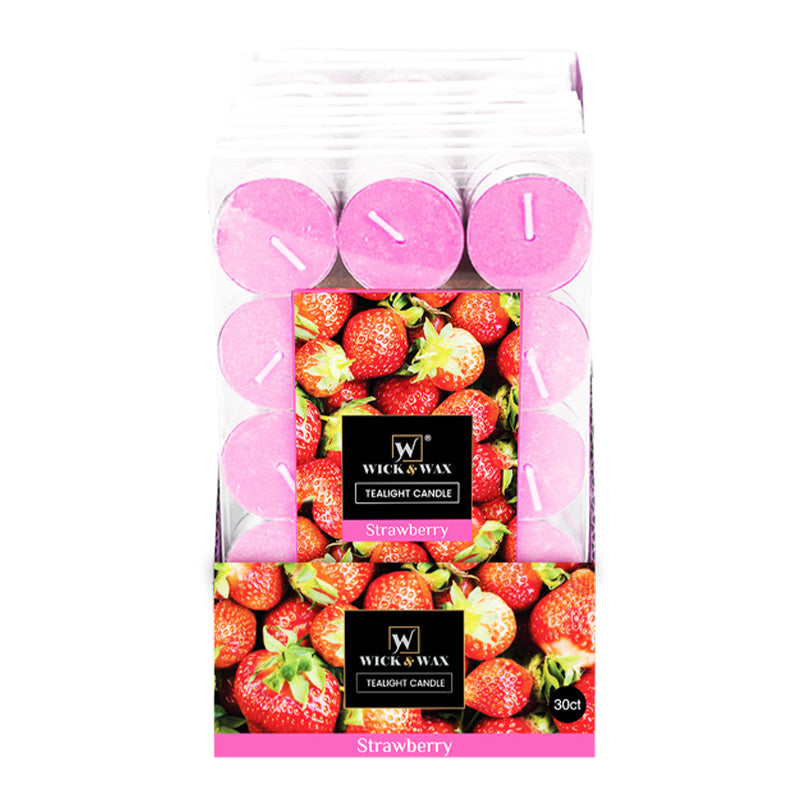 Tealight Candles, Strawberry, 30 Count