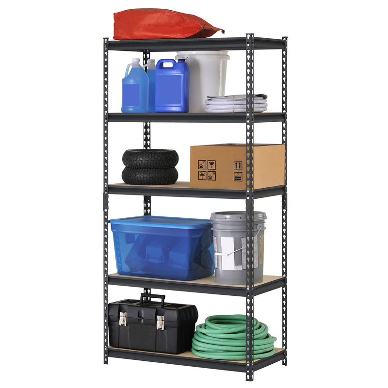 Muscle Rack 36"W x 18"D x 72"H 5-Tier Steel Shelving; 800 lb. Total Capacity; Black