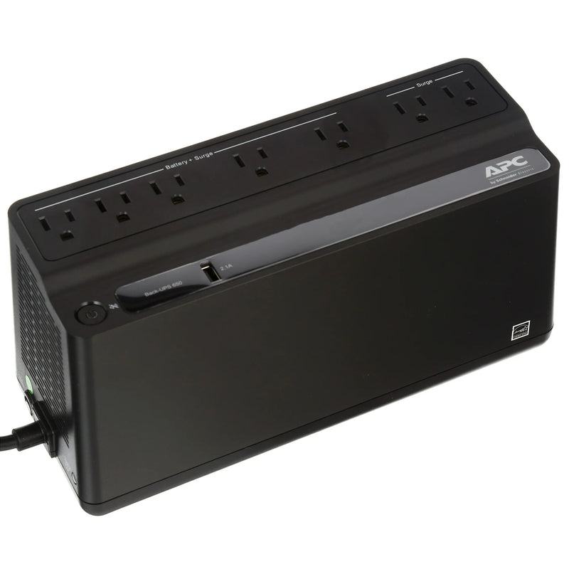 APC UPS Battery Backup, 650VA 360W Uninterruptible Power Supply