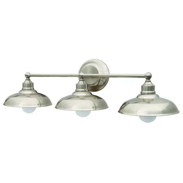 Better Homes & Gardens Triple Sconce Modern Farmhouse, Satin Nickel Finish