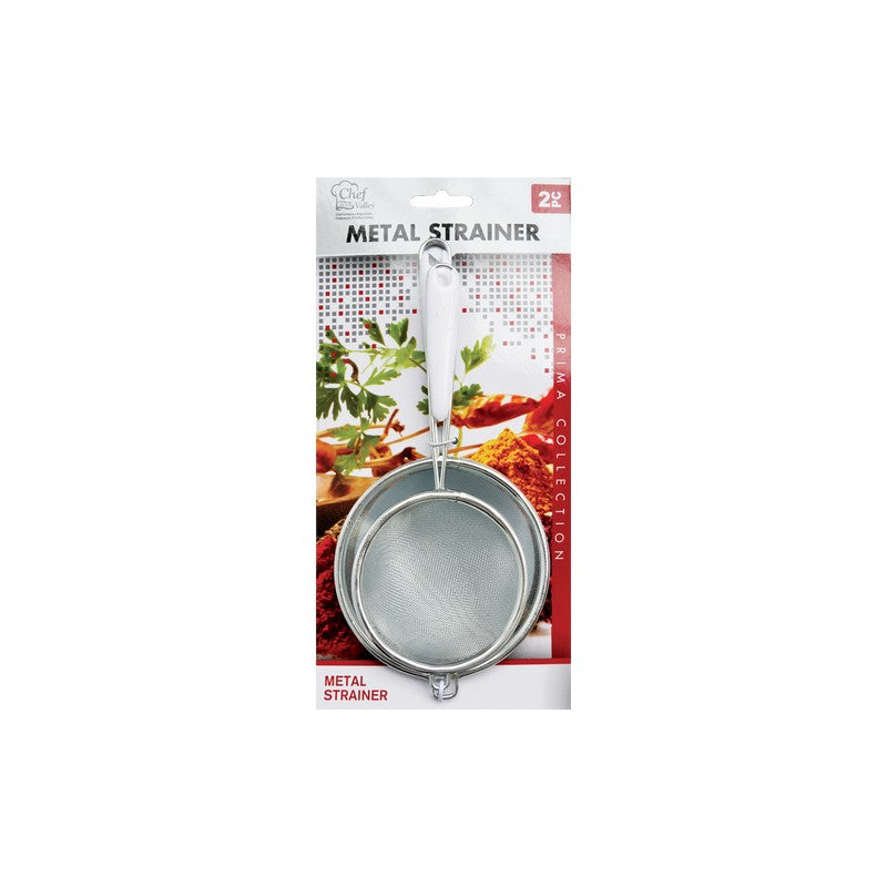 Metal Strainers, 2 Pack