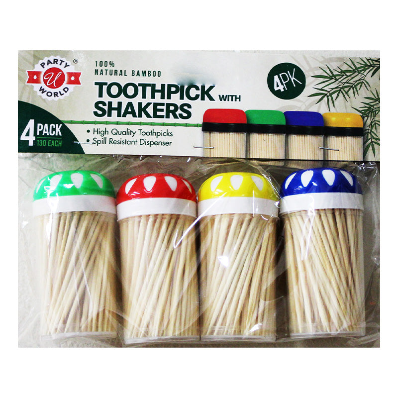 4 Toothpick Holders w/ 520 Toothpick