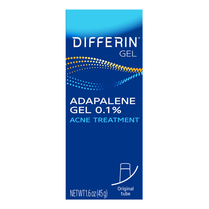 Differin Adapalene Gel 0.1% Acne Treatment with Retinoid, 1.6 oz