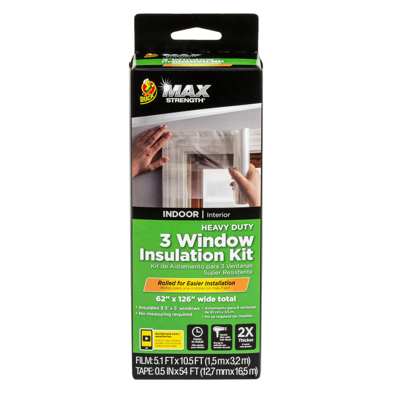 Duck Max Strength 62 in. x 126 in. Rolled Window Insulation Film Kit