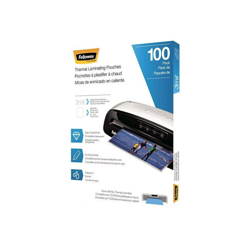 Fellowes Thermal Laminating Pouches, 100 Pouches/ Box