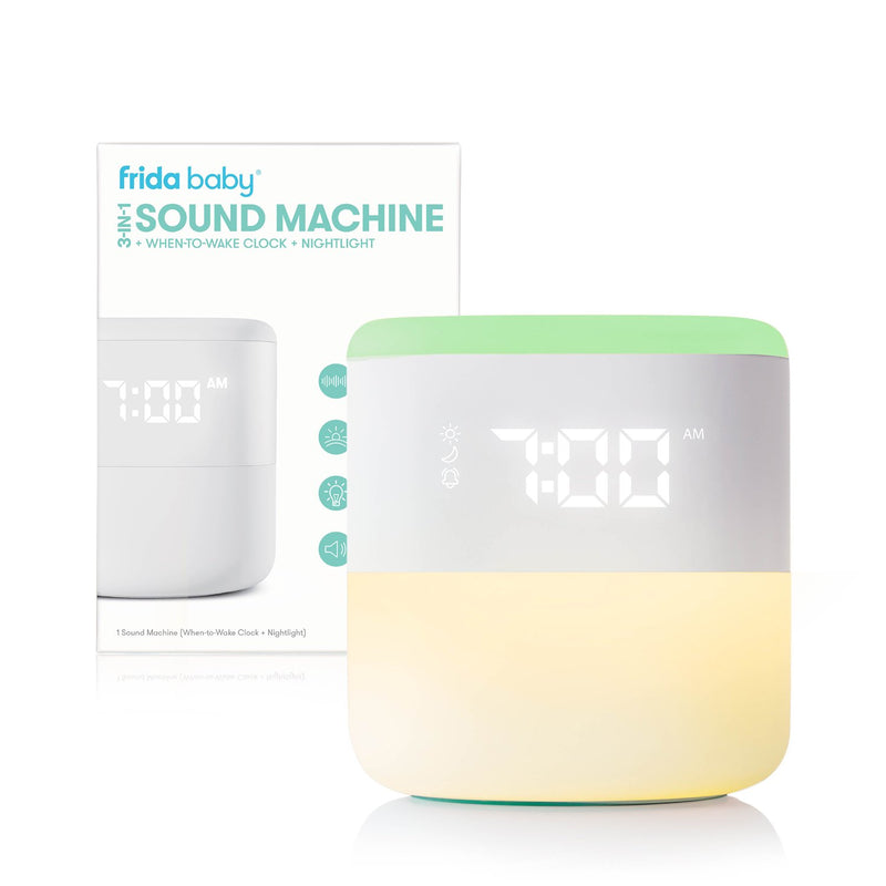 Frida Baby 3-in-1 Bluetooth White Noise Sound Machine, Gentle Sunrise Sleep Trainer Nightlight