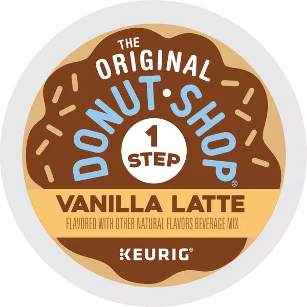 One Step Latte Vanilla Dark Roast- 20ct  K-Cup Pods - Best by 05/25