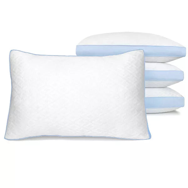 Imaginarium 4pk Latex and Fiber Pillows with Cooling Covers