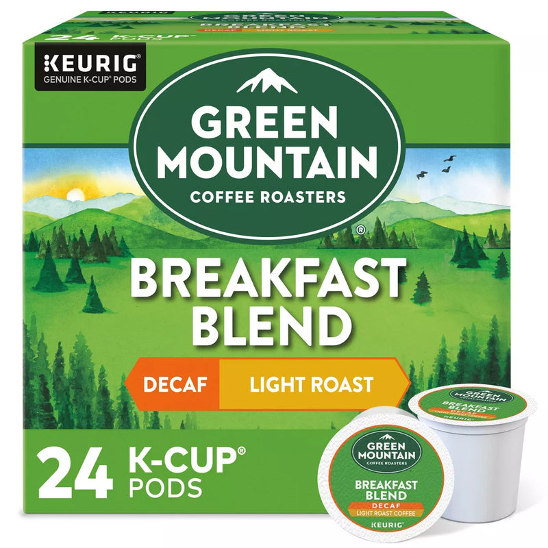 Breakfast Blend Decaf K-Cup Pods Light Roast, 24ct - Best by 07/26