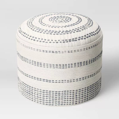 Darien Pouf Textured Neutral