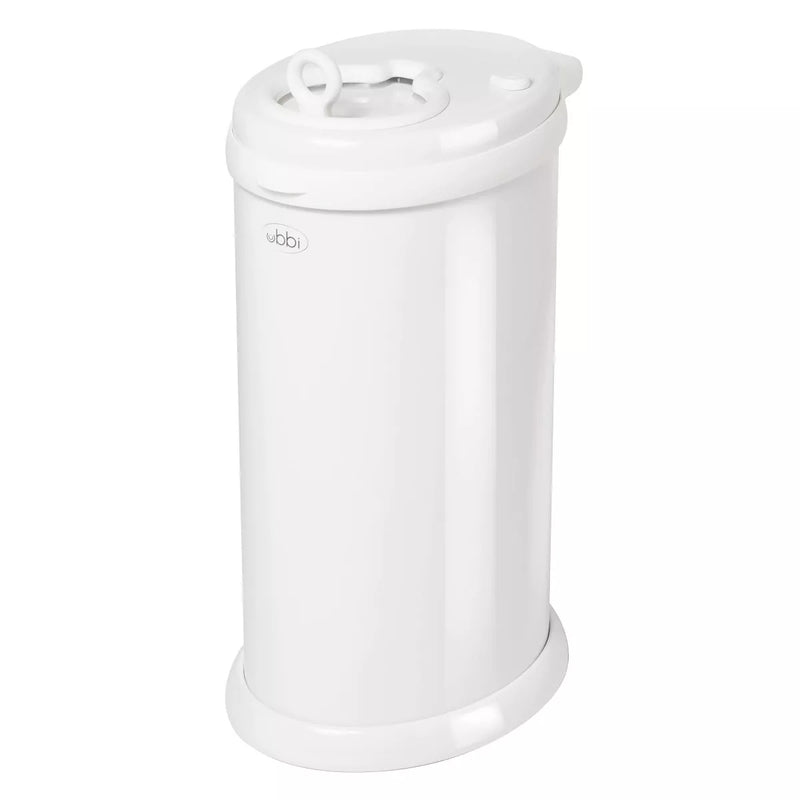 Ubbi Steel Diaper Pail, White