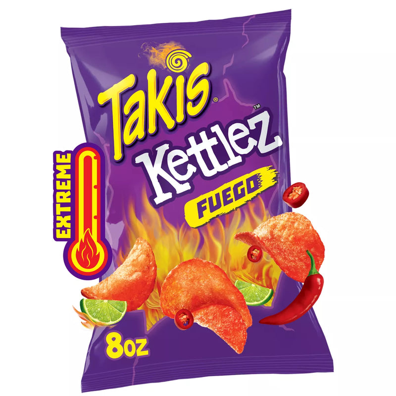 Takis Kettlez Fuego Kettle-Cooked Potato Chips, 8oz BB 08/24/24