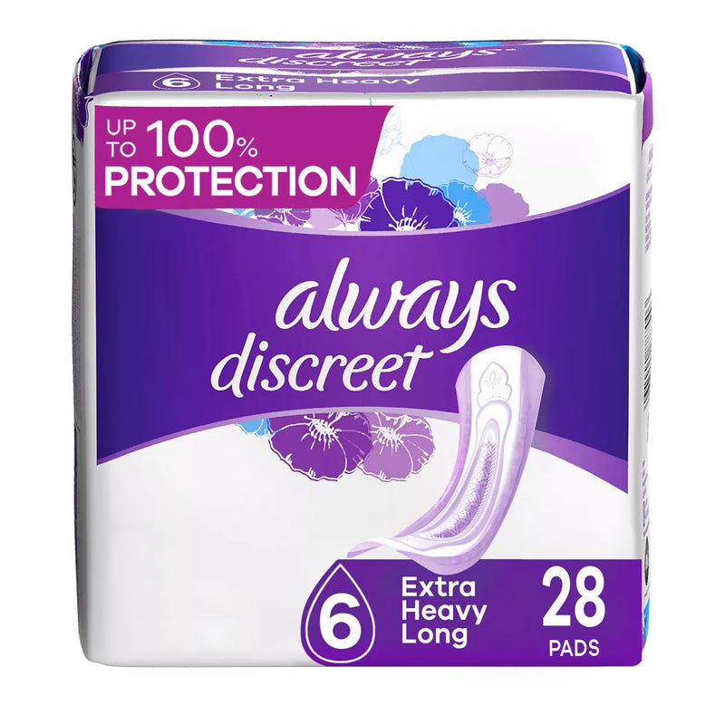 Always Discreet Incontinence and Postpartum Pads - Extra Heavy Absorbe ...