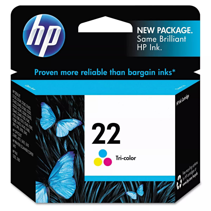 HP 22 Tri-color Original Ink Cartridge, EXP 04/25