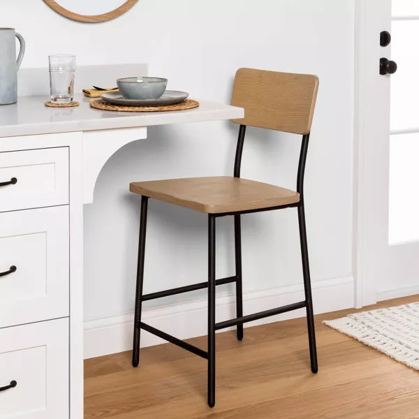 Hearth&hand wood & selling steel barstool