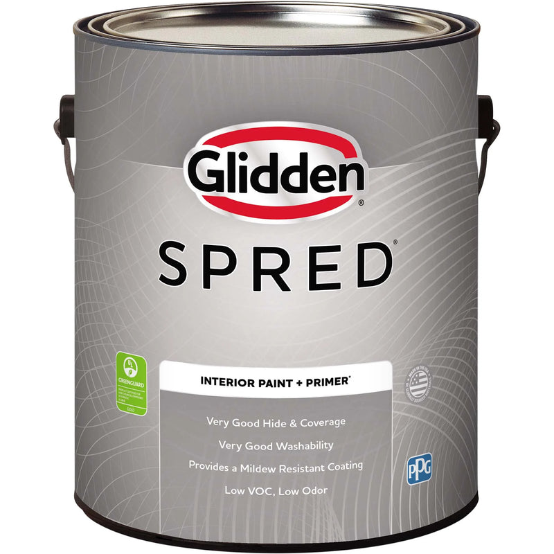 lidden Spred Interior Wall Paint, Tintable Base, Flat, 1 Gallon