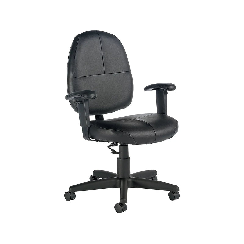 Global Leather Task Chair, Black