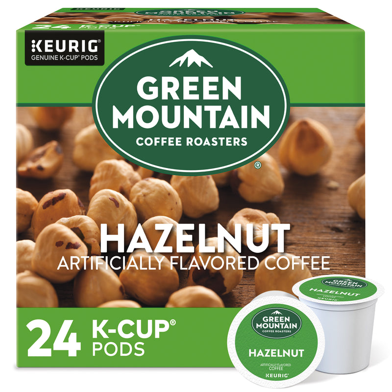 Green Mountain Coffee Hazelnut Flavored K-Cup Pods, Light Roast, 24 Count, Best By: 9/26