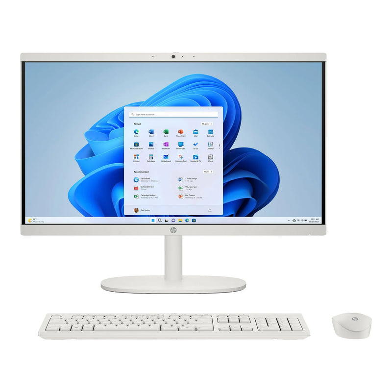 HP 21.45 inch All-in-One Windows Desktop, Cashmere White