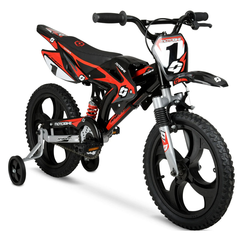 Hyper Moto Bike, 16" Mag Wheels, Including Training Wheels, Kids Ages 5-7 Years