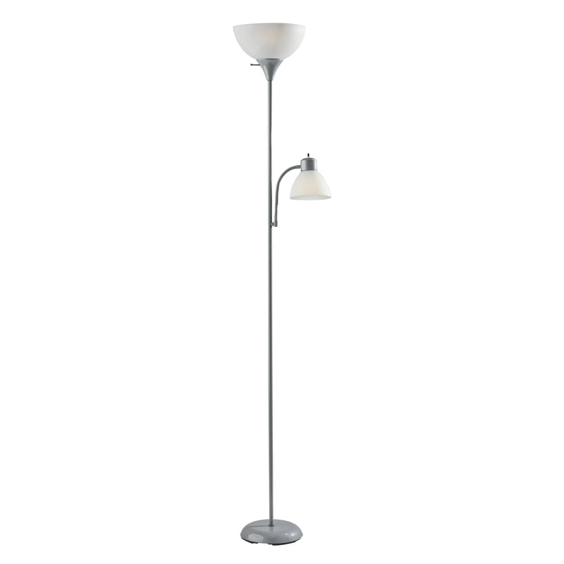 Mainstays 72‘’ Silver Combo Floor Lamp With Reading Lamp, Modern Design