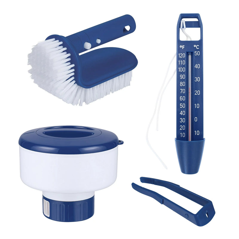 Mainstays Blue & White 4-Piece Swimming Pool Maintenance Kit