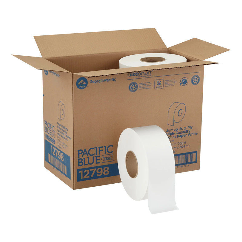 Pacific Blue Basic 2-Ply Toilet Tissue, 8 per Case