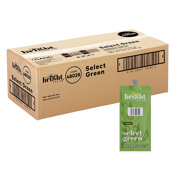 The Bright Tea Co. Select Green Tea, Flavia Freshpack, 100/Carton, Best By: 9/23/25