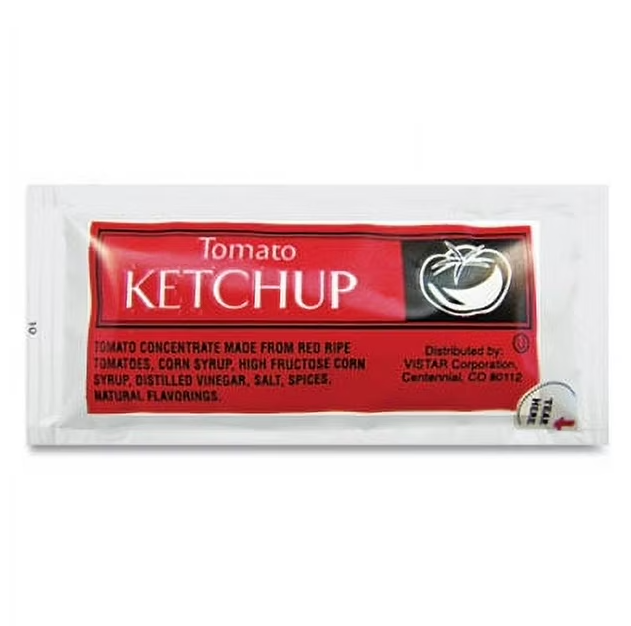 Vistar Ketchup .25 oz. 200/Carton, Best By: 10/31/24