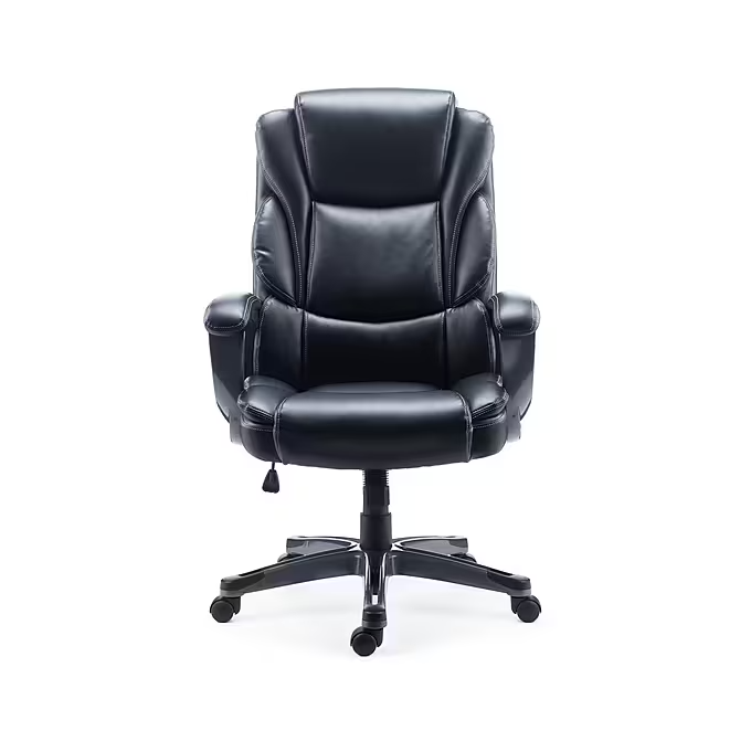 Staples Mcallum Ergonomic Bonded Leather Swivel Manager Chair