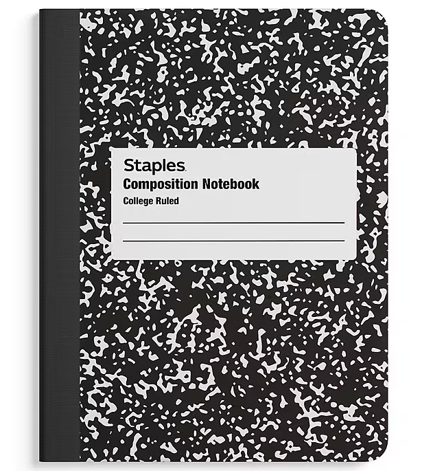 1-Subject Composition Notebook, 7.5" x 9.75", College Ruled, 100 Sheets