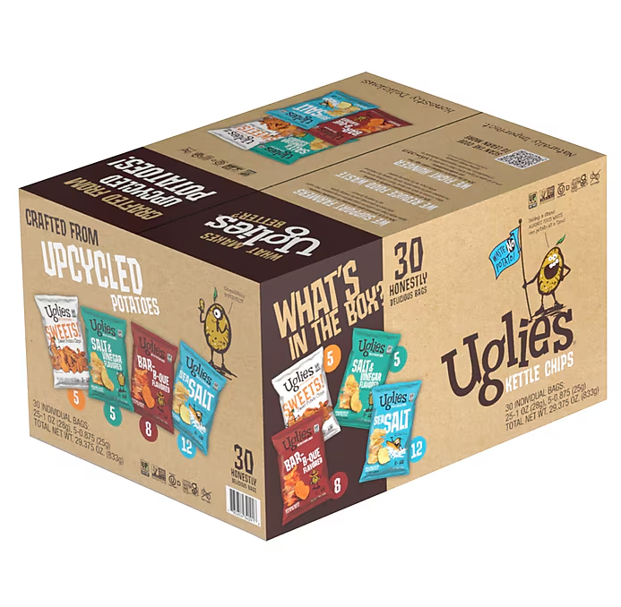 Uglies Gluten-Free Kettle Potato Chips, 30 Bags