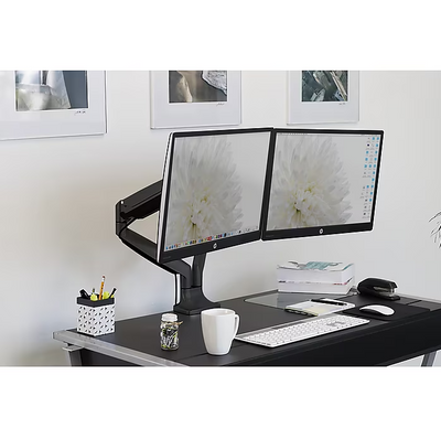 Height Adjustable Dual Monitor Desk Mount Arms for 13" to 32" Monitors