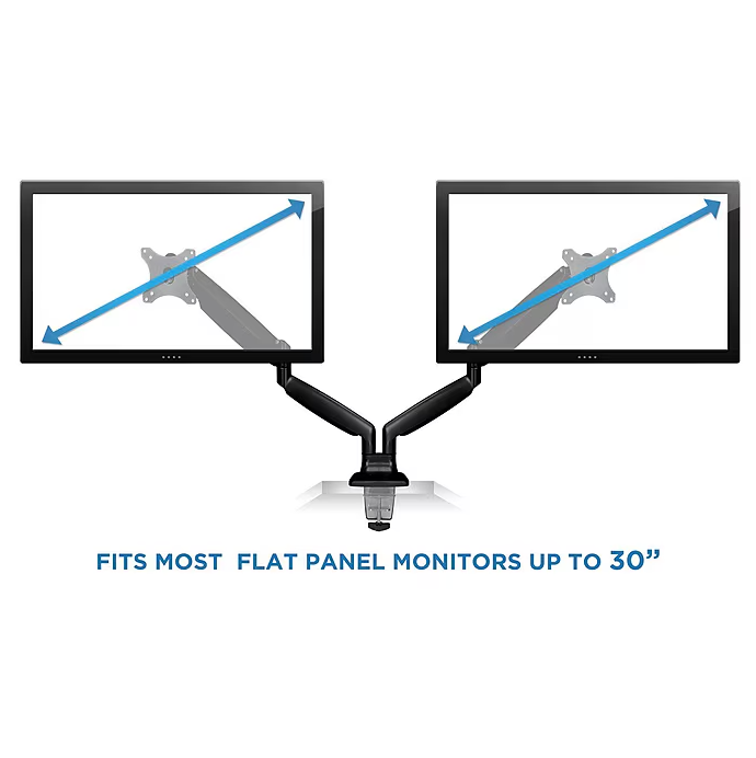 Height Adjustable Dual Monitor Desk Mount Arms for 13" to 32" Monitors