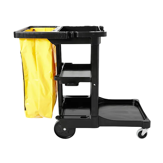 Rubbermaid Janitorial 3-Shelf Cleaning Cart with Bag